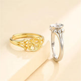 Adjustable 925 Silver Ring Setting for 8mm-10mm Beads or Pearls
