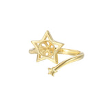 Adjustable Star Shape 925 Silver Ring Base for 8mm-10mm Beads or Pearls