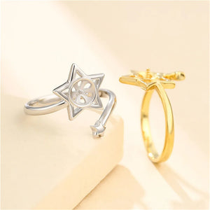 Adjustable Star Shape 925 Silver Ring Base for 8mm-10mm Beads or Pearls