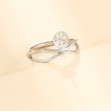 925 Silver Adjustable Ring Base for 8-10mm Beads/Pearls SR0111