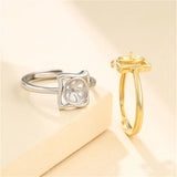 Plated 925 Silver Ring Blank Adjustable Ring Base SR0123