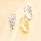 Adjustable 925 Silver Ring Setting for 8mm-10mm Beads or Pearls