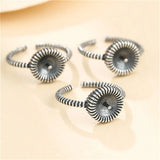 Adjustable Thai Silver Ring Base for 8mm-12mm Beads