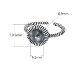 Adjustable Thai Silver Ring Base for 8mm-12mm Beads