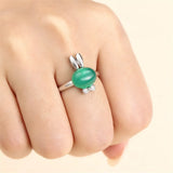 Rabbit Shape Adjustable Ring Base 925 Silver Zircon SR0099