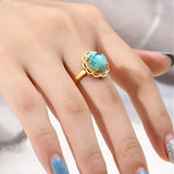 925 Silver Zircon Adjustable Ring for 8x10mm Cabochons
