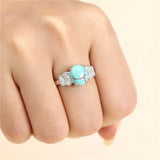 925 Silver Zircon Adjustable Ring Blank for 8x10mm Cabochons SR0126
