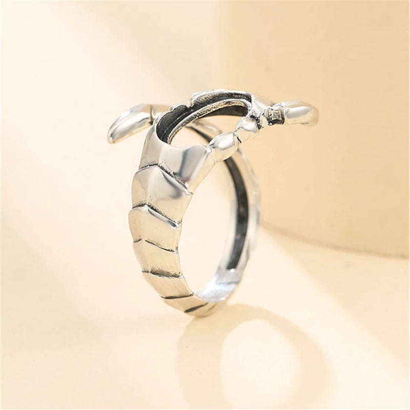 Scorpion Shape Ring Blank Thai Silver Adjustable Base SR0278