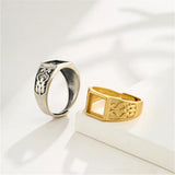 Square Cabochon Ring Setting 925 Sterling Silver Adjustable Band RB020S