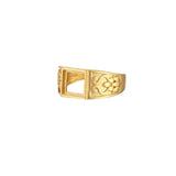 Square Cabochon Ring Setting 925 Sterling Silver Adjustable Band RB020S