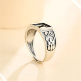 8x8mm Square Cabochon Ring Setting Adjustable Band Thai Silver SR0015