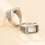 Thai Silver Adjustable Ring Base for 9x12mm Cabochons SR0040