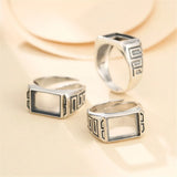 Thai Silver Adjustable Ring Base for 9x12mm Cabochons SR0040