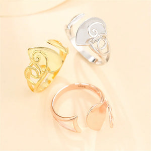 925 Silver Teardrop Cabochon Ring Setting Adjustable Ring Blank SR0262