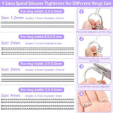 Ring Size Adjuster with Measuring Tool, Invisible Silicone Tightener