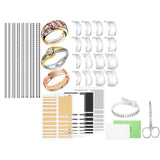 Ring Size Adjuster with Measuring Tool, Invisible Silicone Tightener