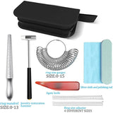 Ring Size Measuring Tool Set with Ring Mandrel Ring Gauge Jewelry Hammer