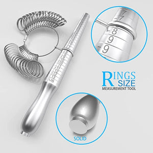 Ring Size Measuring Tool Set Ring Mandrel Ring Gauge Jewelry Hammer
