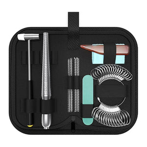 Ring Size Measuring Tool Set with Ring Mandrel Ring Gauge Jewelry Hammer
