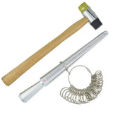Ring Sizer Mandrel Rubber Hammer Guage 28 Pcs Circle Models Jewelry Tools Kit