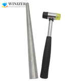Ring Sizer Mandrel Kit Jewelers Rubber Hammer Mallet with Steel Ring Mandrel