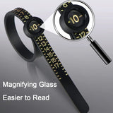 Ring Sizer Measure With Magnifier Finger Gauge Tester Finger Coil