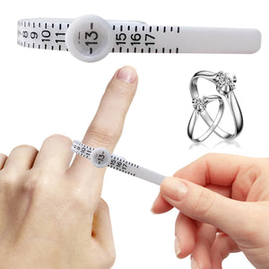 Ring Sizer Measure With Magnifier Finger Gauge Tester Finger Coil