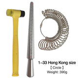 Ring Sizer Measurement Tool Set - Measure Finger Size DIY Hammer