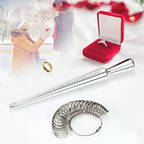 Aluminum Ring Mandrel Dual Measurement Size Metal Rings Sizers Tools Kit