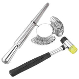 Ring Sizer Tool Set, Aluminum Mandrel & Finger Gauges