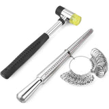 Ring Sizer Tool Set, Aluminum Mandrel & Finger Gauges
