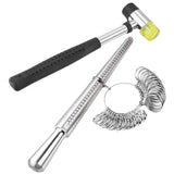 Ring Sizer Tool Set, Aluminum Mandrel & Finger Gauges