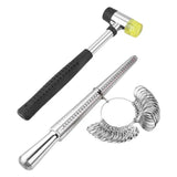Ring Sizer Tool Set, Aluminum Mandrel & Finger Gauges