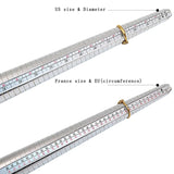 Ring Sizer Measuring Tool Set with Metal Mandrel Gauge Kit