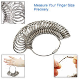 Ring Sizer Tool Set Ring Mandrel Metal Sizer Gauge Kit Mallet Hammer US Plug