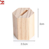 Bamboo Wood Hexagonal Ring Display Stand Jewelry Storage