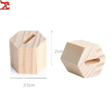 Bamboo Wood Hexagonal Ring Display Stand Jewelry Storage