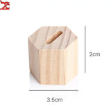 Bamboo Wood Hexagonal Ring Display Stand Jewelry Storage
