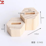 Bamboo Wood Hexagonal Ring Display Stand Jewelry Storage