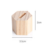 Bamboo Wood Hexagonal Ring Display Stand Jewelry Storage