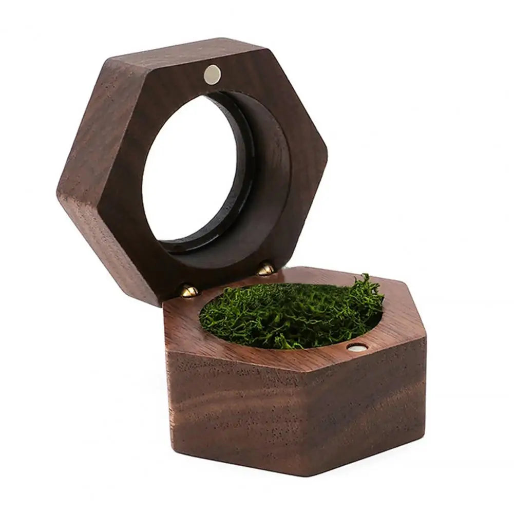 Hexagon Transparent Lid Ring Storage Box Anti Oxidation