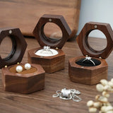 Hexagon Transparent Lid Ring Storage Box Anti Oxidation