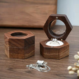 Hexagon Transparent Lid Ring Storage Box Anti Oxidation