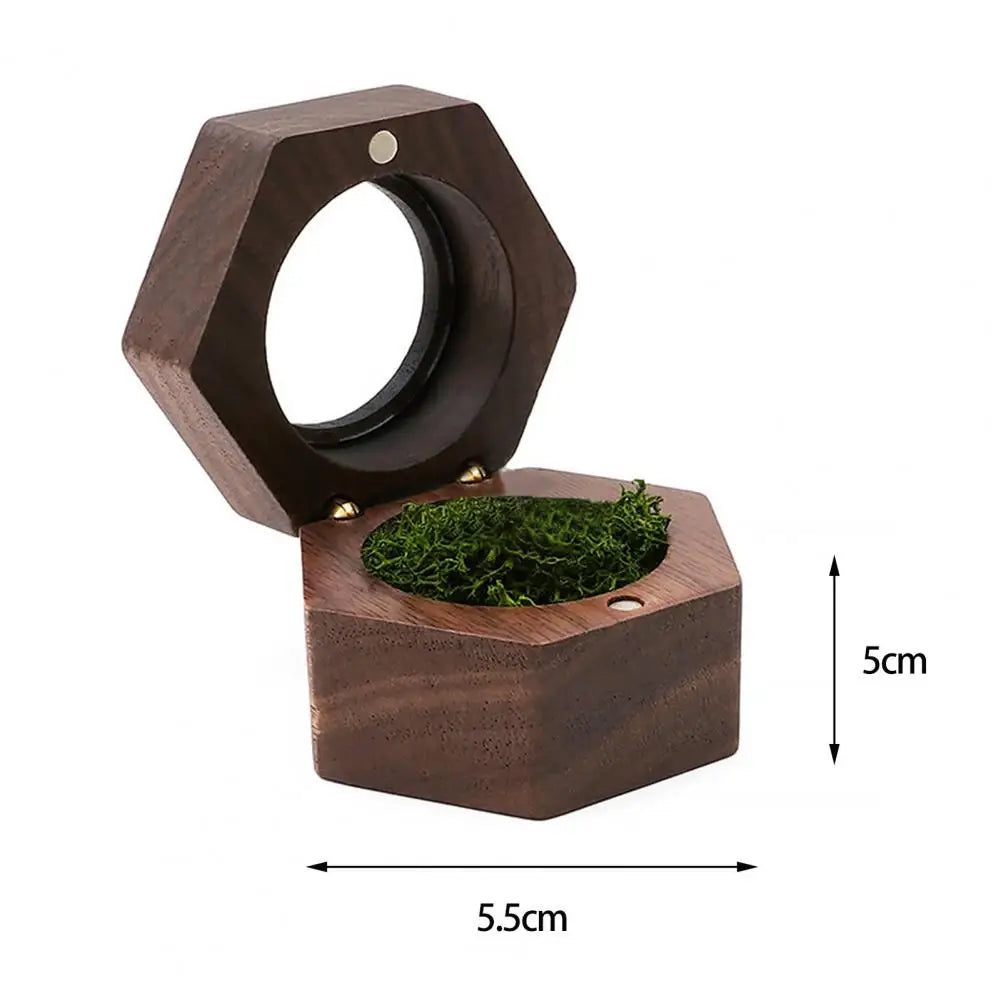 Hexagon Transparent Lid Ring Storage Box Anti Oxidation