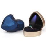 LED Ring Storage Box Necklace Display Case Jewelry Store Supplies