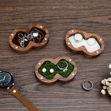 Heart-shaped Walnut Ring Box for Wedding