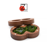 Heart-shaped Walnut Ring Box for Wedding