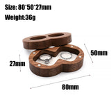 Heart-shaped Walnut Ring Box for Wedding
