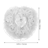 Ring Wedding Pillow Bearer Cushion Rose Holder Gift Ornament Box