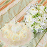 Ring Wedding Pillow Bearer Cushion Rose Holder Gift Ornament Box